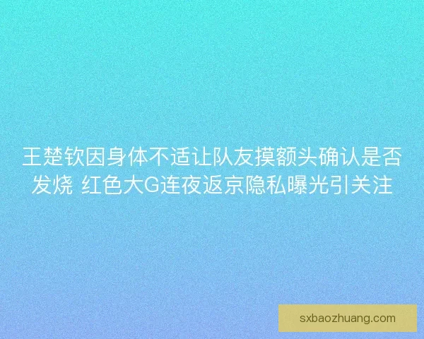 王楚钦因身体不适让队友摸额头确认是否发烧 红色大G连夜返京隐私曝光引关注 王楚钦因身体不适让队友摸额头确认是否发烧 红色大G连夜返京隐私曝光引关注