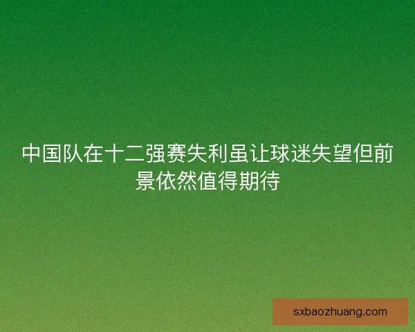 中国队在十二强赛失利虽让球迷失望但前景依然值得期待